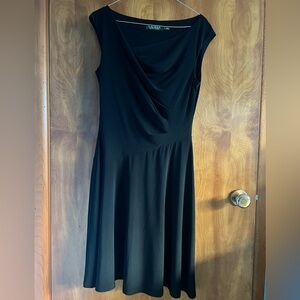 LAUREN Ralph Lauren Cowl Neck Black Dress